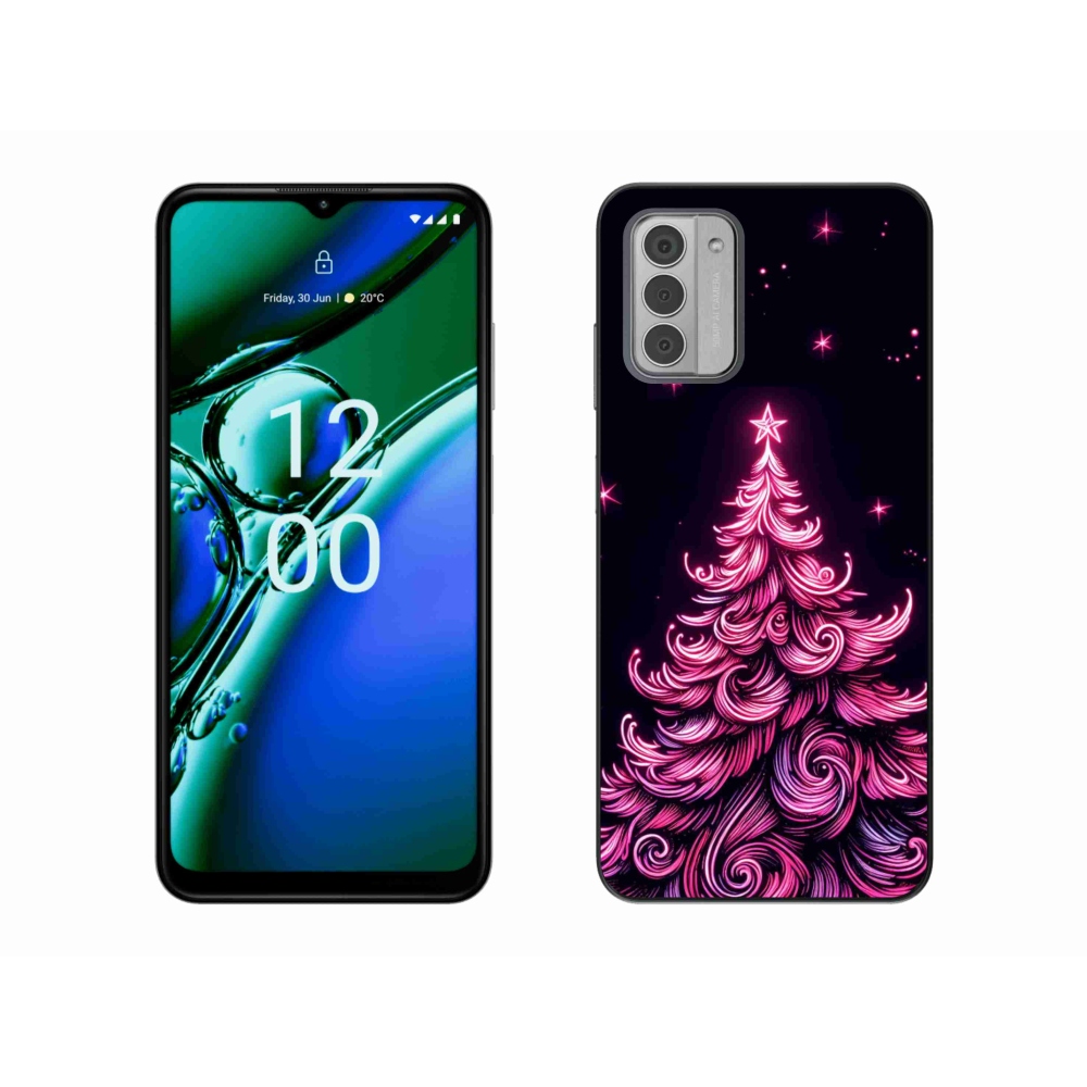 Gelový kryt mmCase na Nokia G42 - neonový vánoční stromek 2