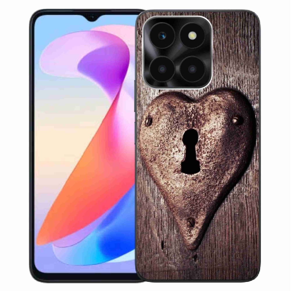 Gelový kryt mmCase na Honor X6a - zámek ve tvaru srdce