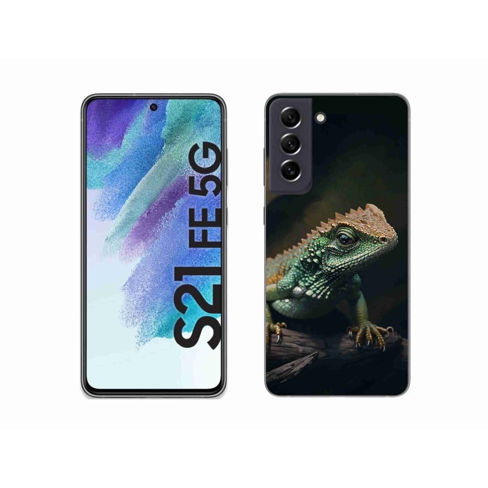 Gelový kryt mmCase na Samsung Galaxy S21 FE 5G - ještěr