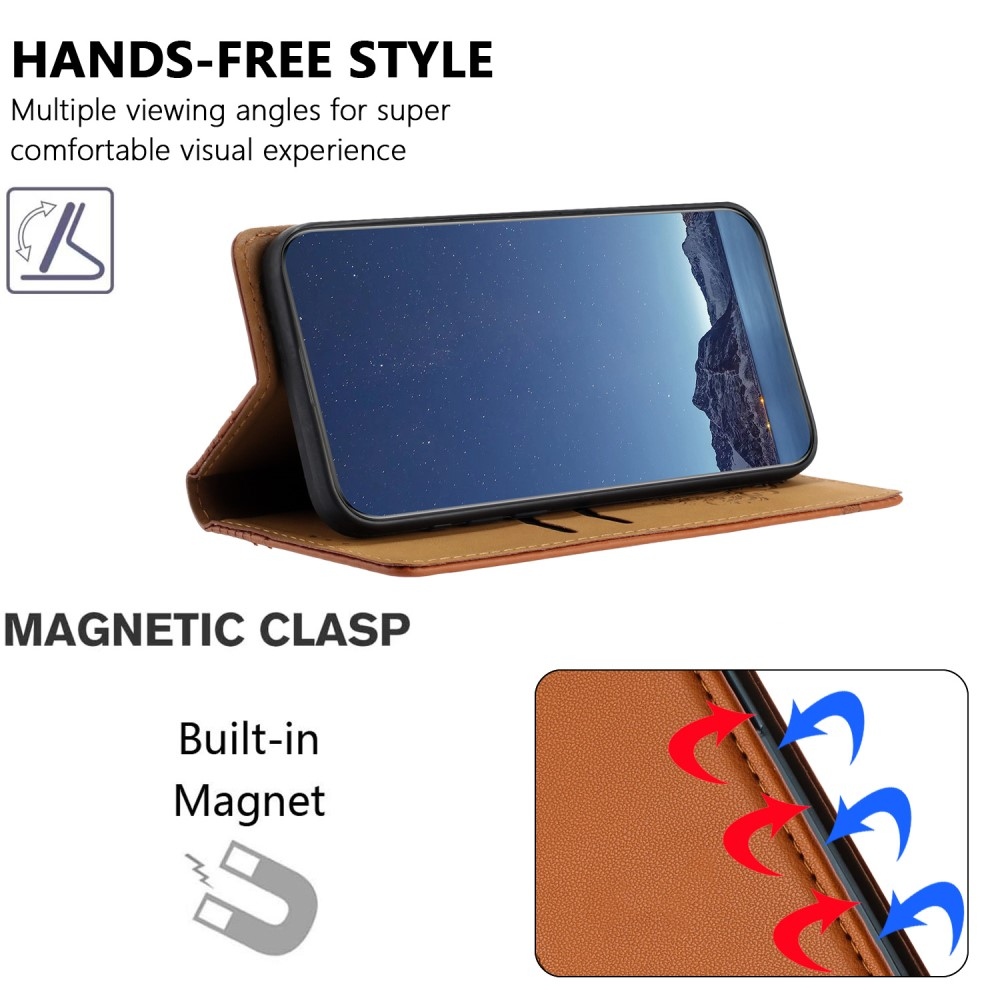 L-Shaped knížkové pouzdro na Honor 400 Lite - hnědé
