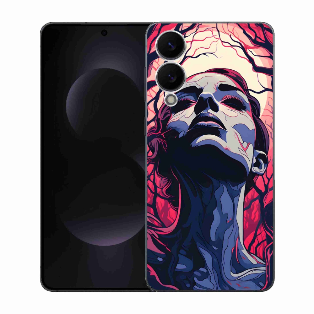 Gelový kryt mmCase na Samsung Galaxy S25 Edge - abstraktní obličej
