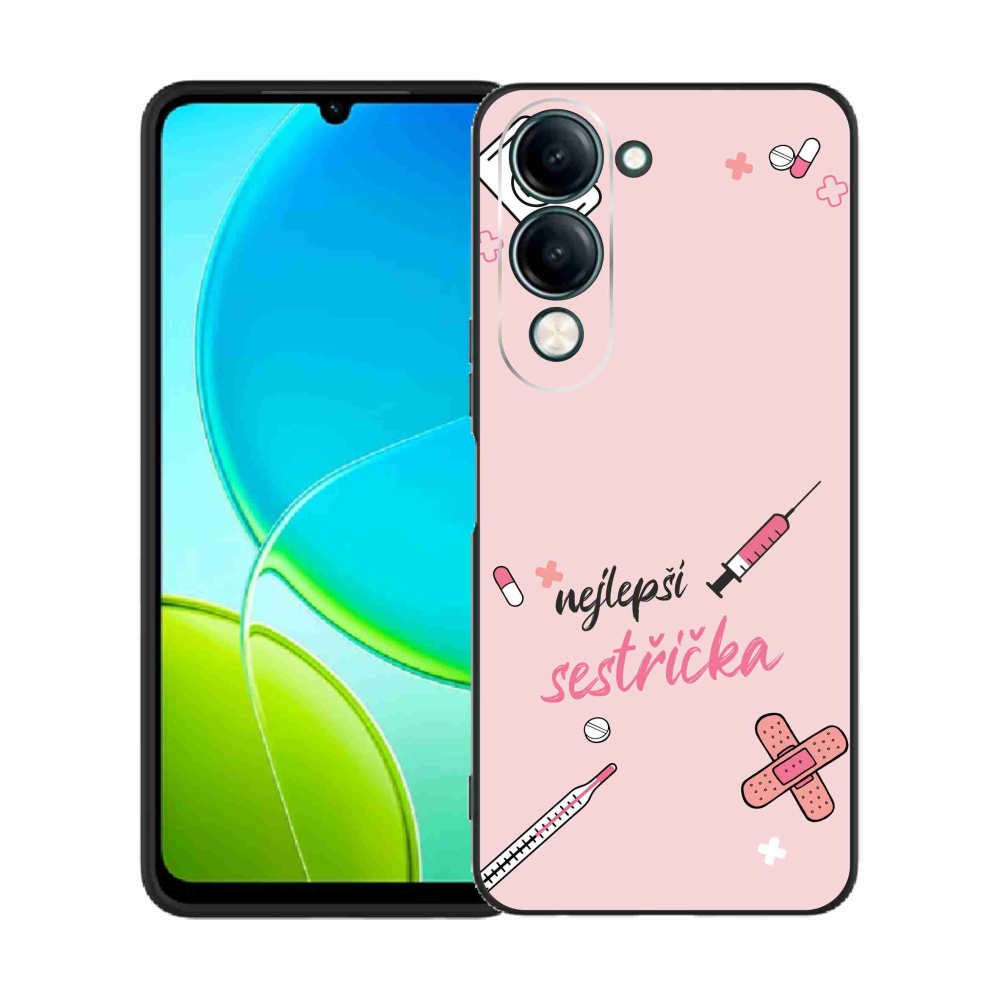 Gelový kryt mmCase na Vivo Y29s 5G - nejlepší sestřička růžové pozadí