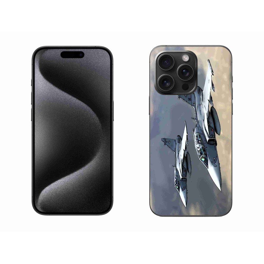 Gelový kryt mmCase na iPhone 15 Pro Max - stíhačky