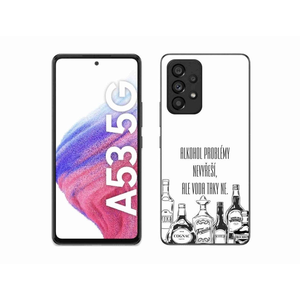 Gelový kryt mmCase na Samsung Galaxy A53 5G - vtipný text bílé pozadí