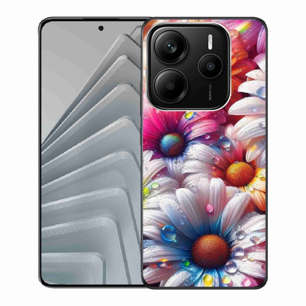 Gelový kryt mmCase na Xiaomi Redmi Note 14 5G - barevné kopretiny