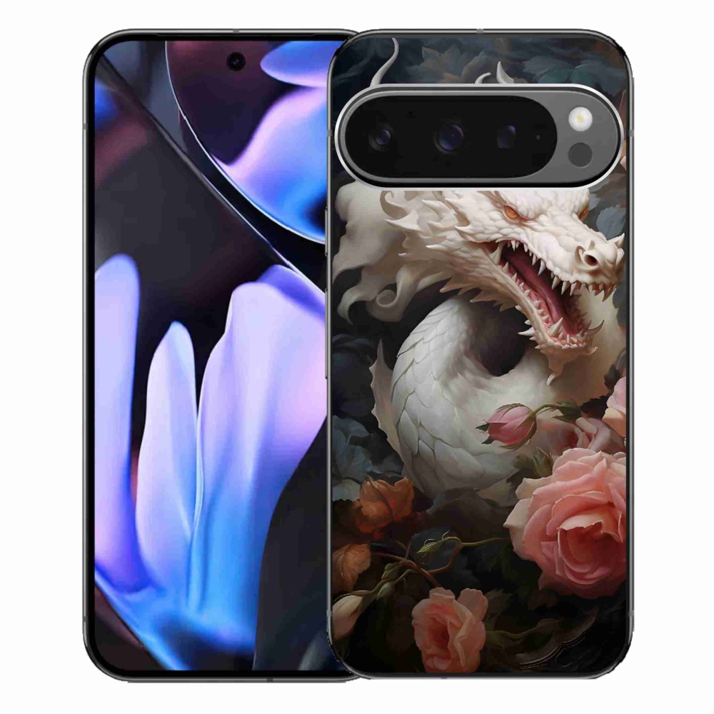 Gelový kryt mmCase na Google Pixel 9 Pro XL - bílý drak