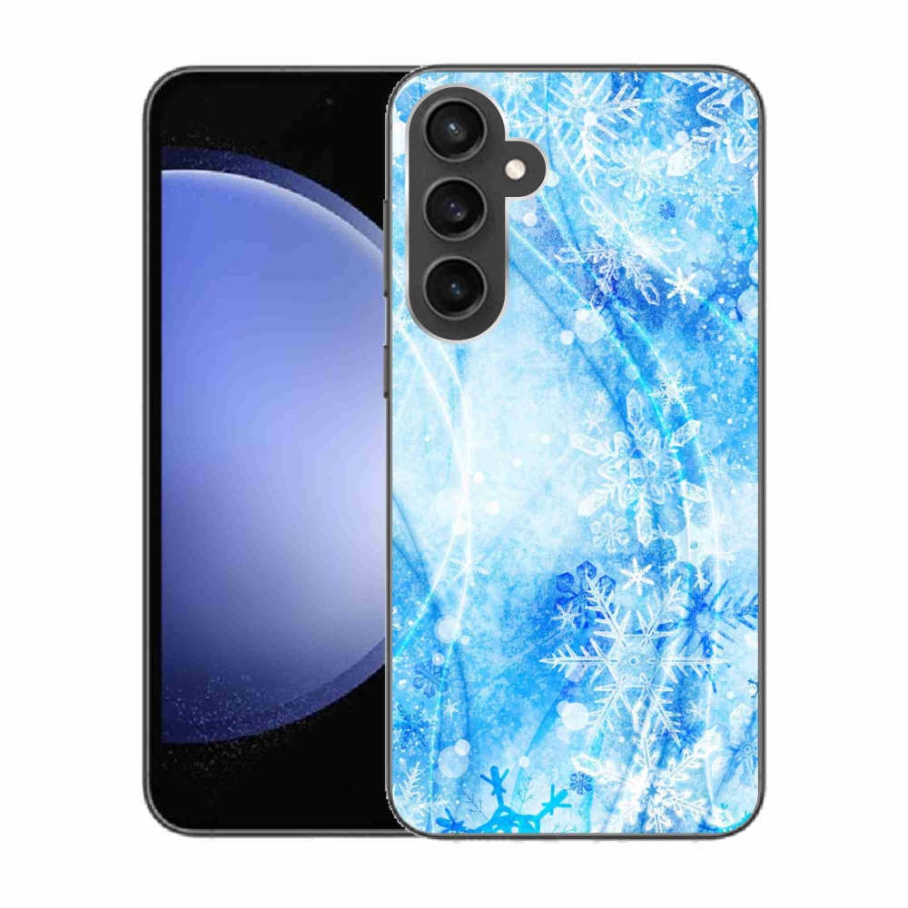 Gelový kryt mmCase na Samsung Galaxy S23 FE - sněhové vločky