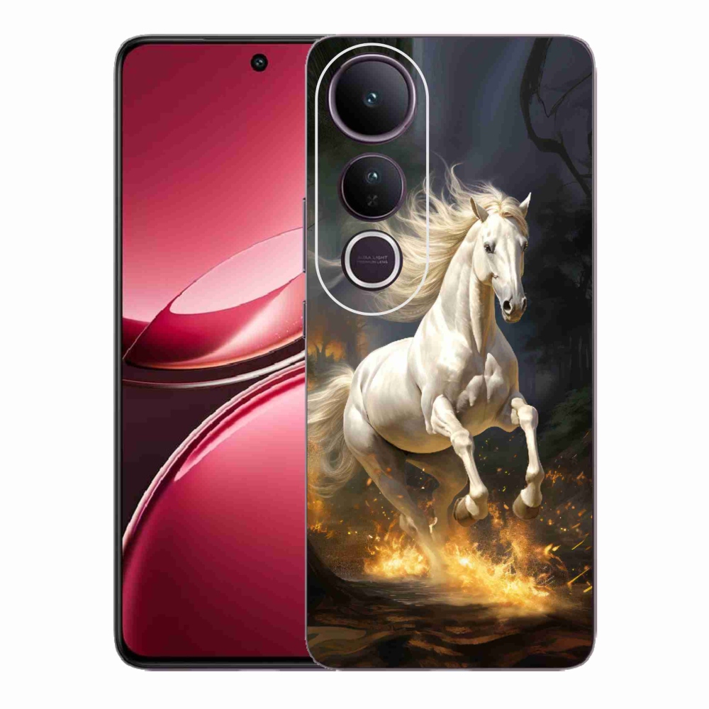 Gelový kryt mmCase na Vivo V50 Lite 4G/5G - bílý kůň 2