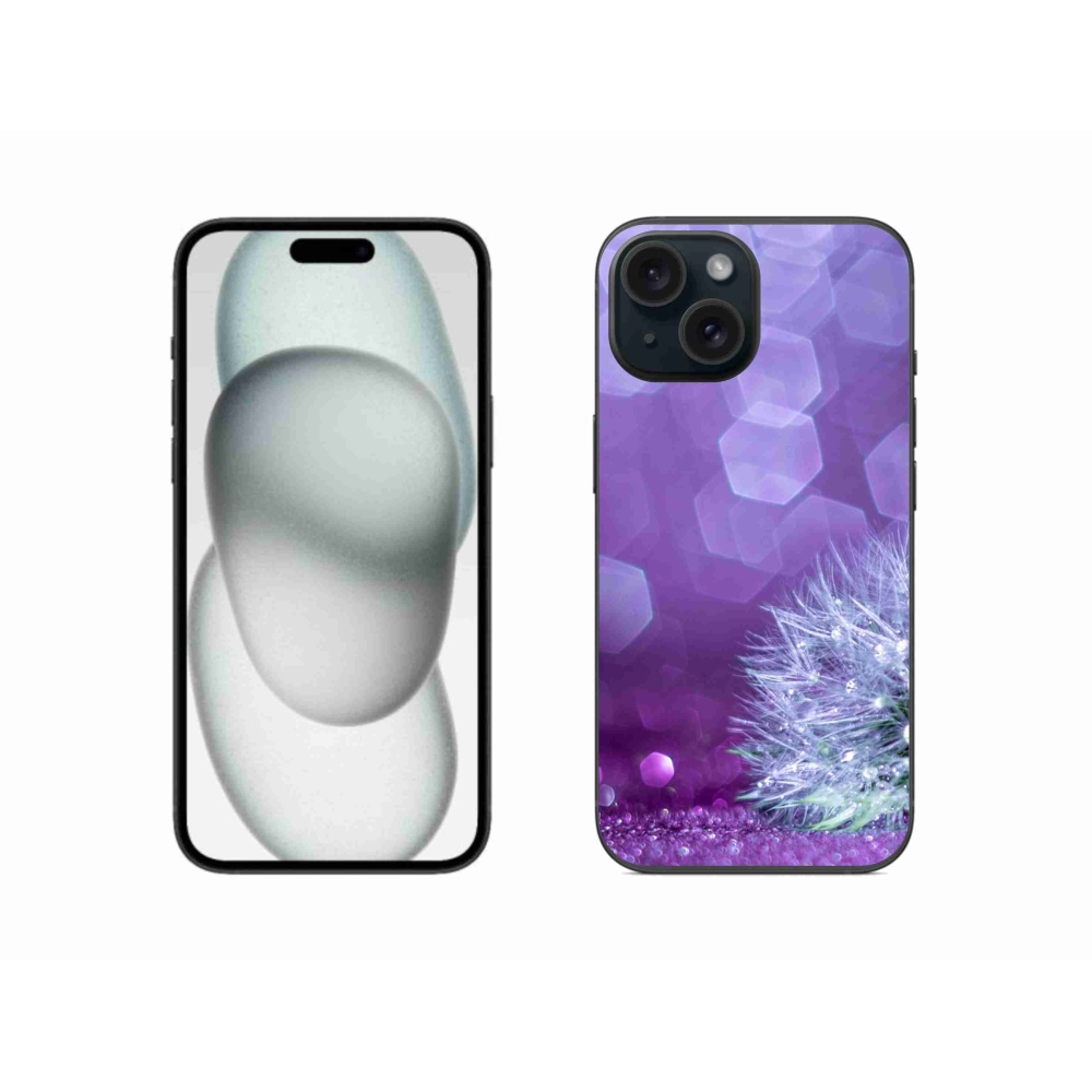 Gelový kryt mmCase na iPhone 15 - odkvetlá pampeliška 2