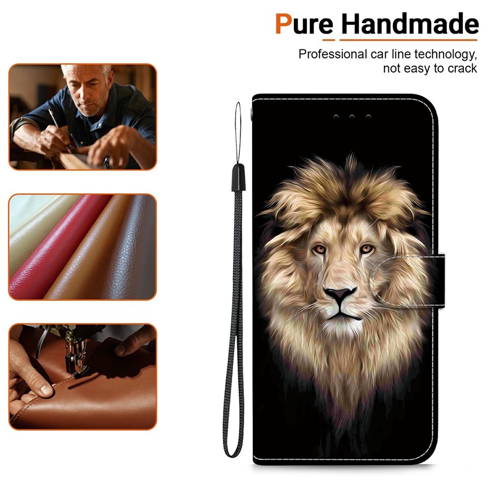 Versatile knížkové pouzdro na Xiaomi Redmi 15 4G (171mm) - lev