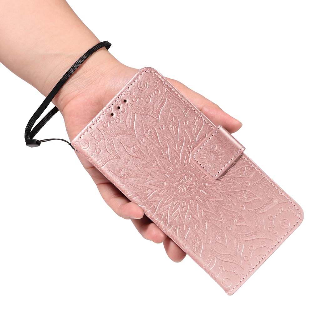 Sunflower knížkové pouzdro na Xiaomi Redmi 15C 4G/5G (173mm) - růžovozlaté