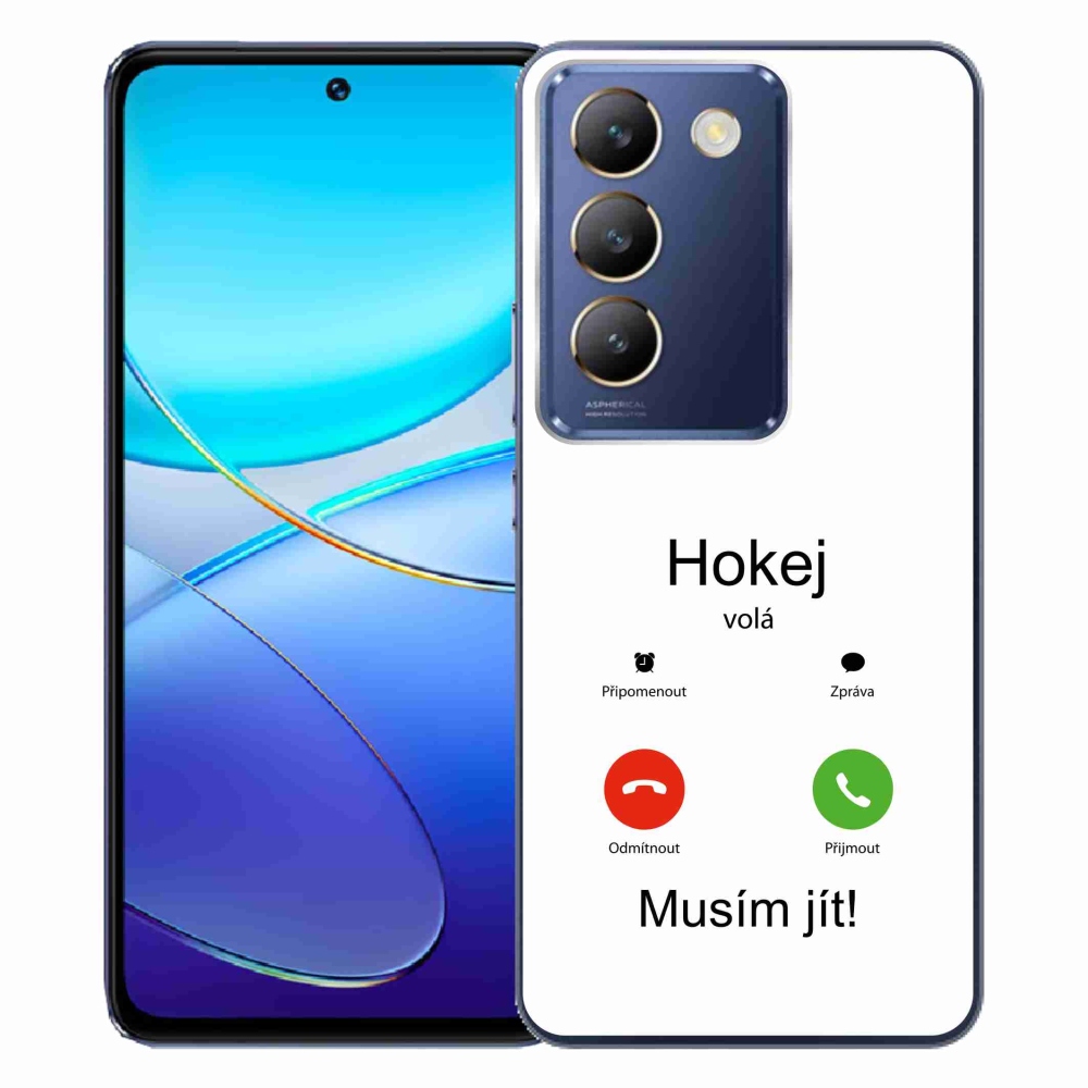 Gelový kryt mmCase na Vivo V40 SE 4G/5G - hokej volá bílé pozadí