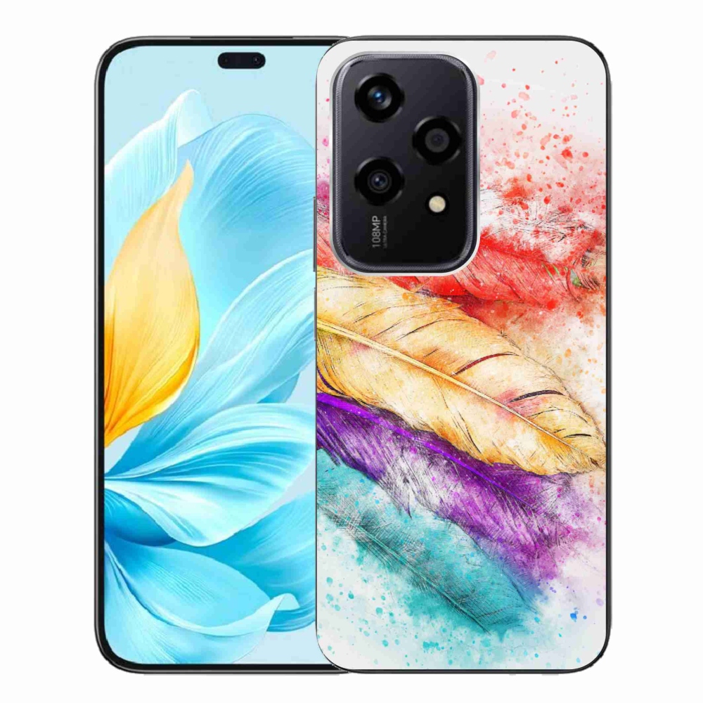 Gelový kryt mmCase na Honor 200 Lite 5G - barevné peří