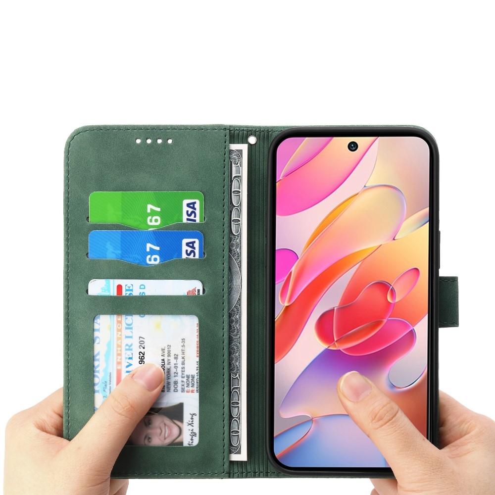 DIERFENG knížkové pouzdro na Xiaomi Redmi Note 14 - zelené