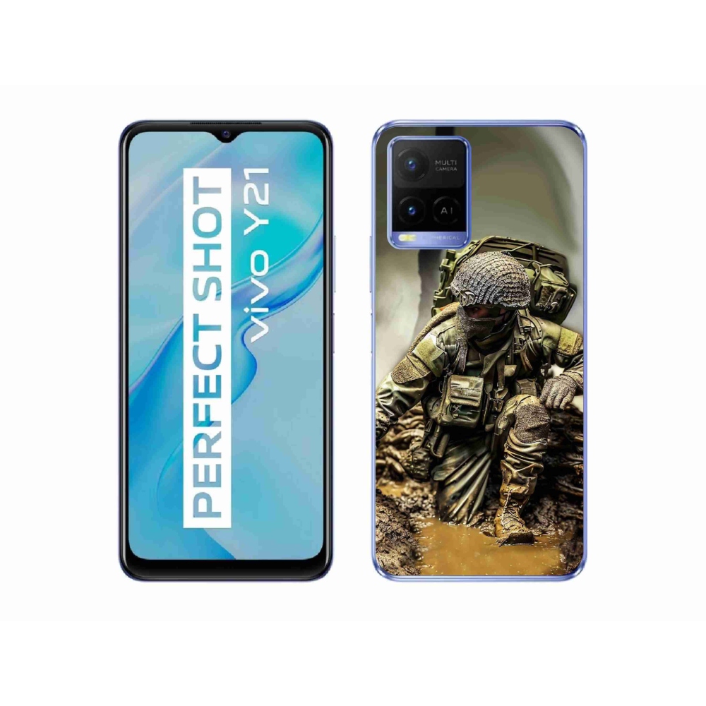 Gelový kryt mmCase na Vivo Y21/Y21s/Y33s - voják
