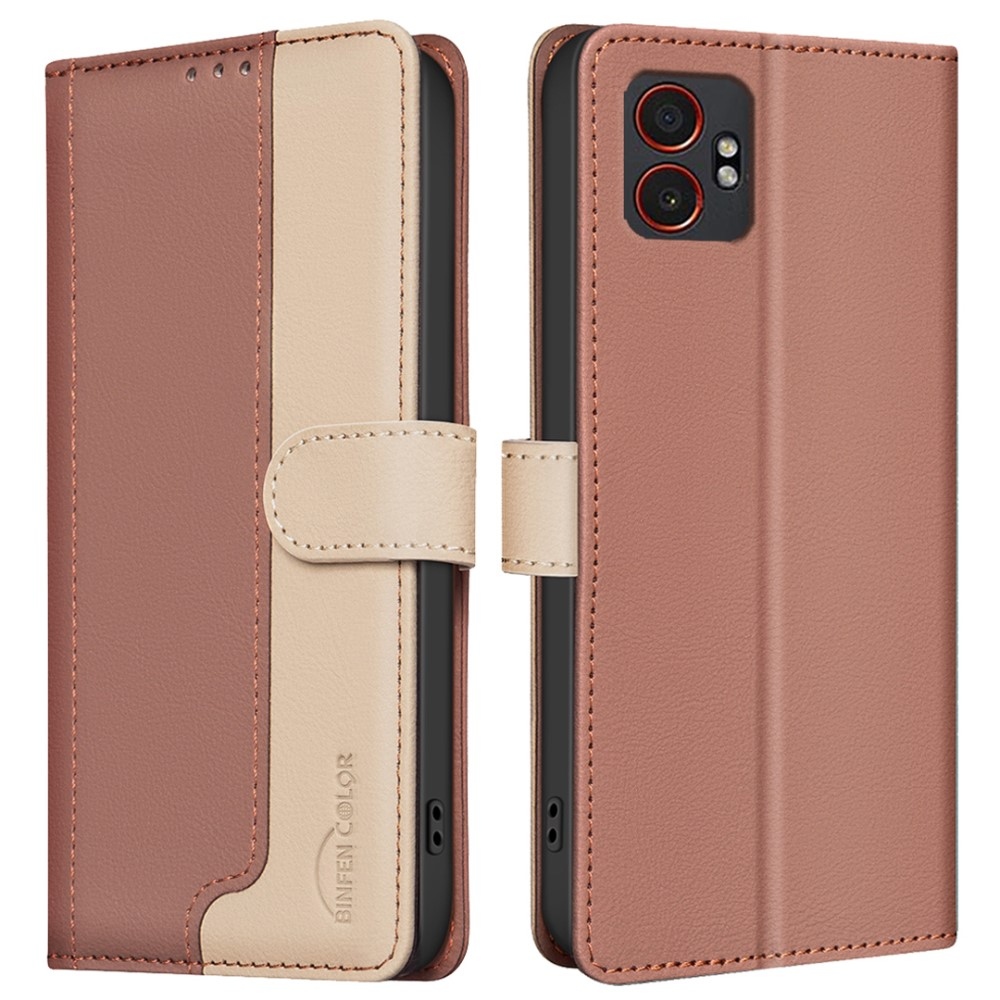 BNF DUO knížkové pouzdro na Samsung Galaxy Xcover 7 Pro - hnědé