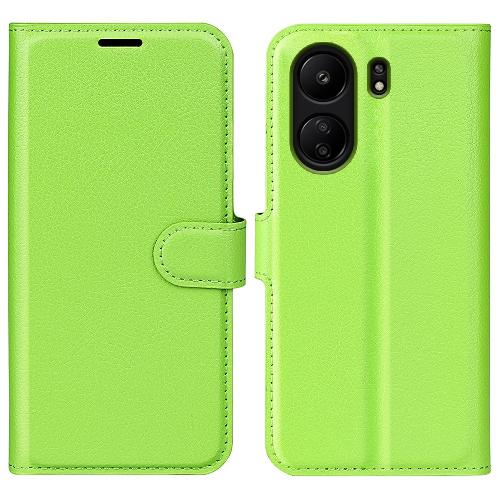Litchi knížkové pouzdro na Xiaomi Poco C65/Redmi 13C - zelené