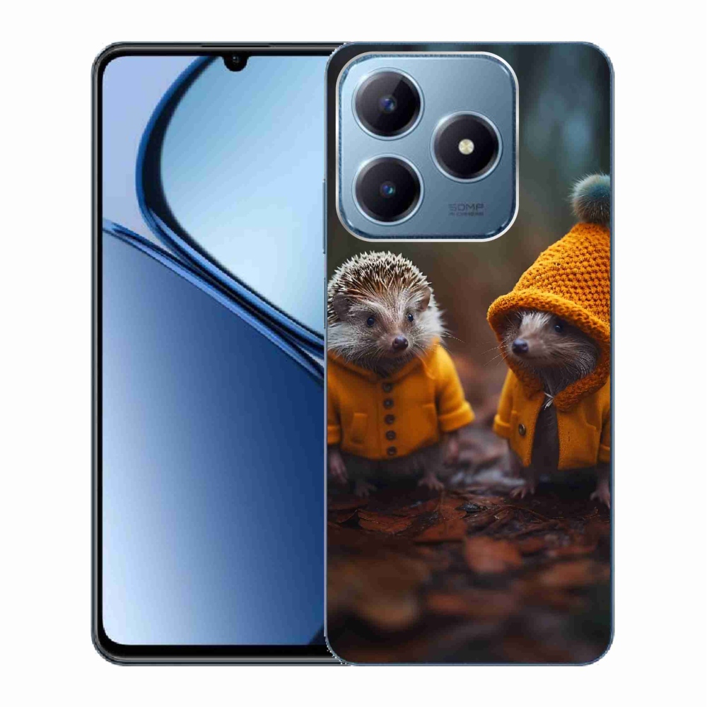 Gelový kryt mmCase na Realme C63 - ježci