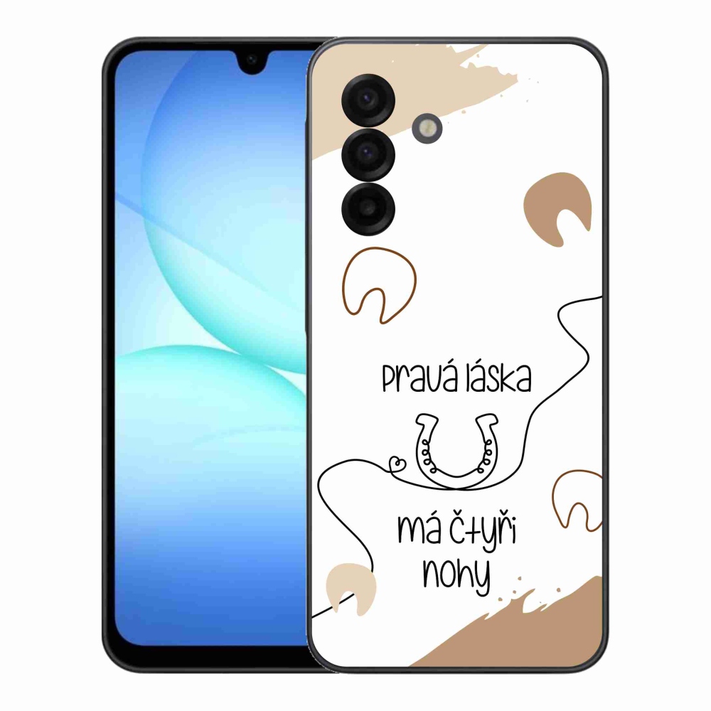 Gelový kryt mmCase na Samsung Galaxy A17 4G/5G - koňský motiv bílé pozadí