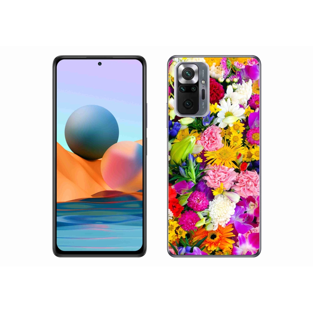Gelový kryt mmCase na Xiaomi Redmi Note 10 Pro - květiny 12