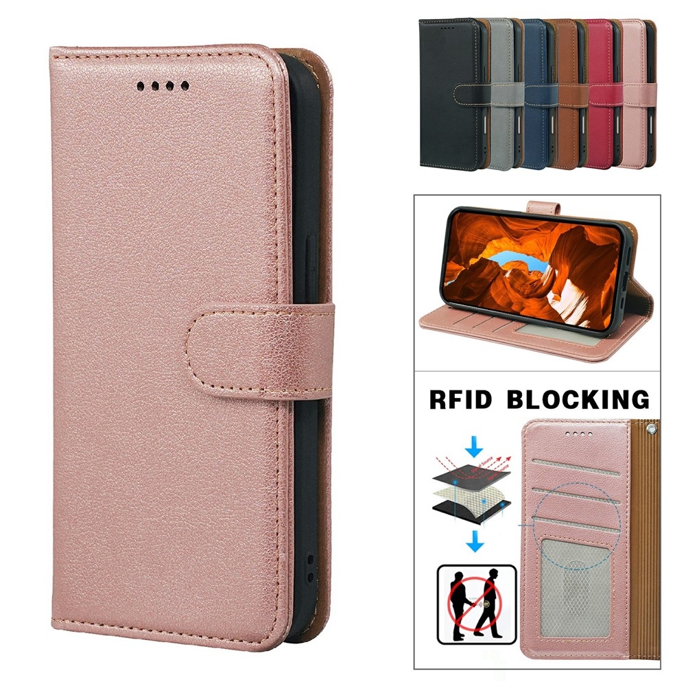 Clasp knížkové pouzdro na Xiaomi Redmi 15 5G - růžovozlaté