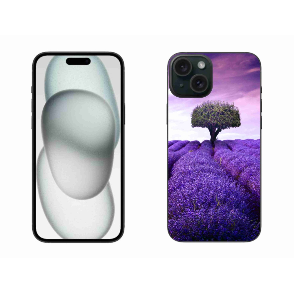 Gelový kryt mmCase na iPhone 15 Plus - levandulová louka
