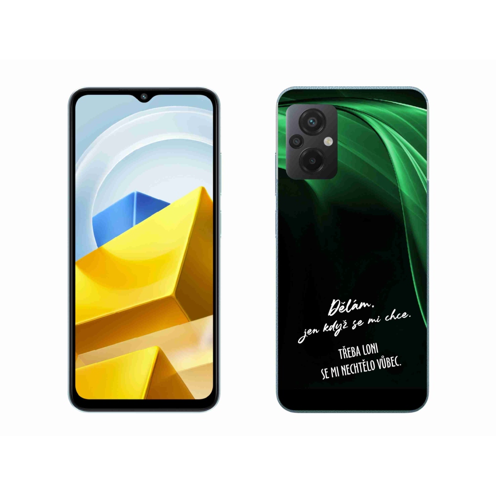Gelový kryt mmCase na Xiaomi Poco M5 4G - vtipný text 12 černé pozadí