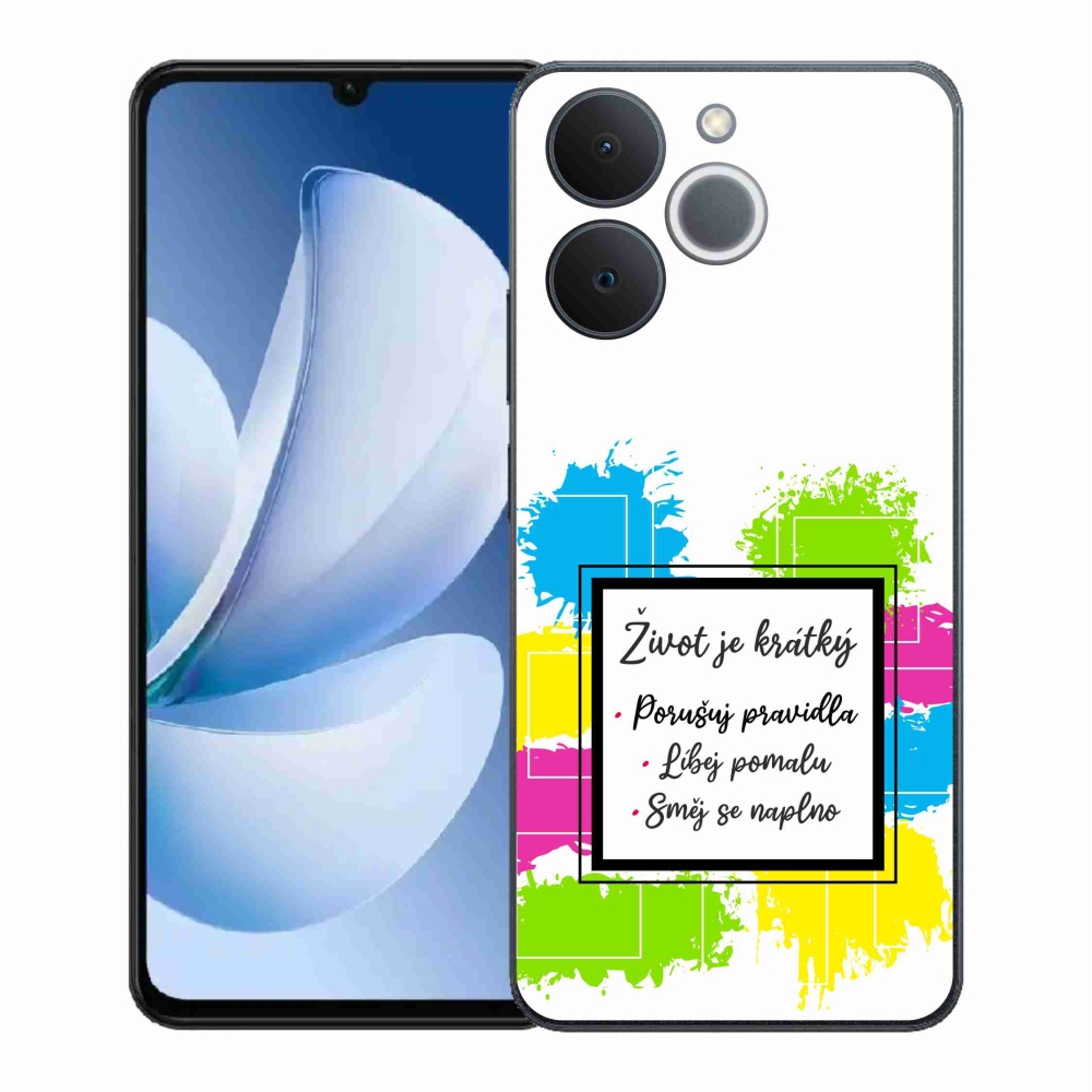 Gelový kryt mmCase na Realme Note 70T - citát 5 bílé pozadí
