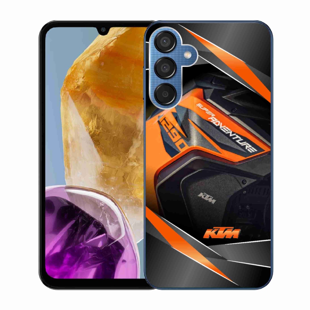 Gelový kryt mmCase na Samsung Galaxy M15 5G - motorka ktm
