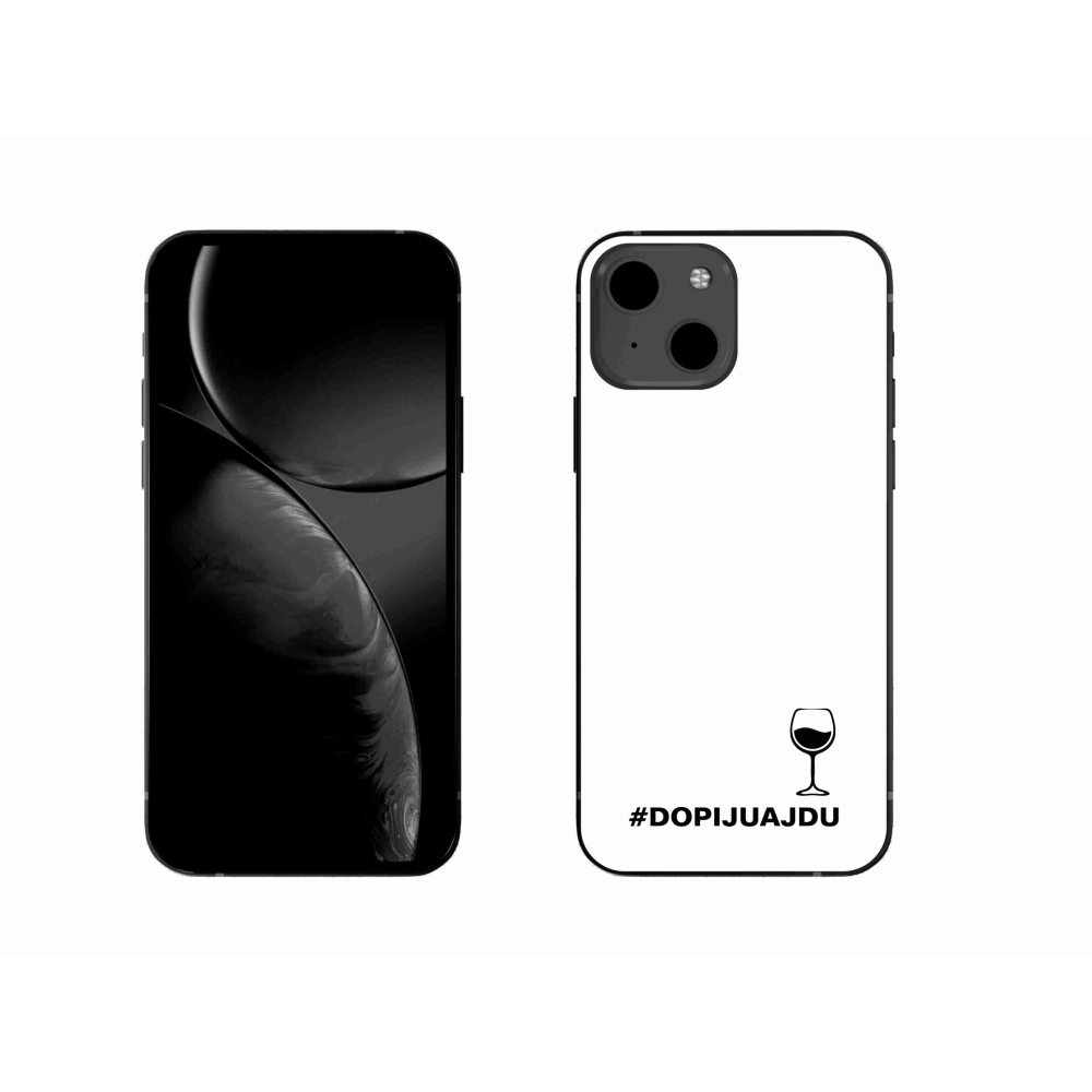Gelový kryt mmCase na iPhone 13 6.1 - vinný motiv bílé pozadí