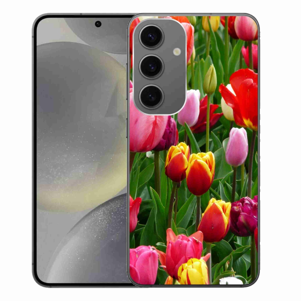 Gelový kryt mmCase na Samsung Galaxy S24+ - tulipány