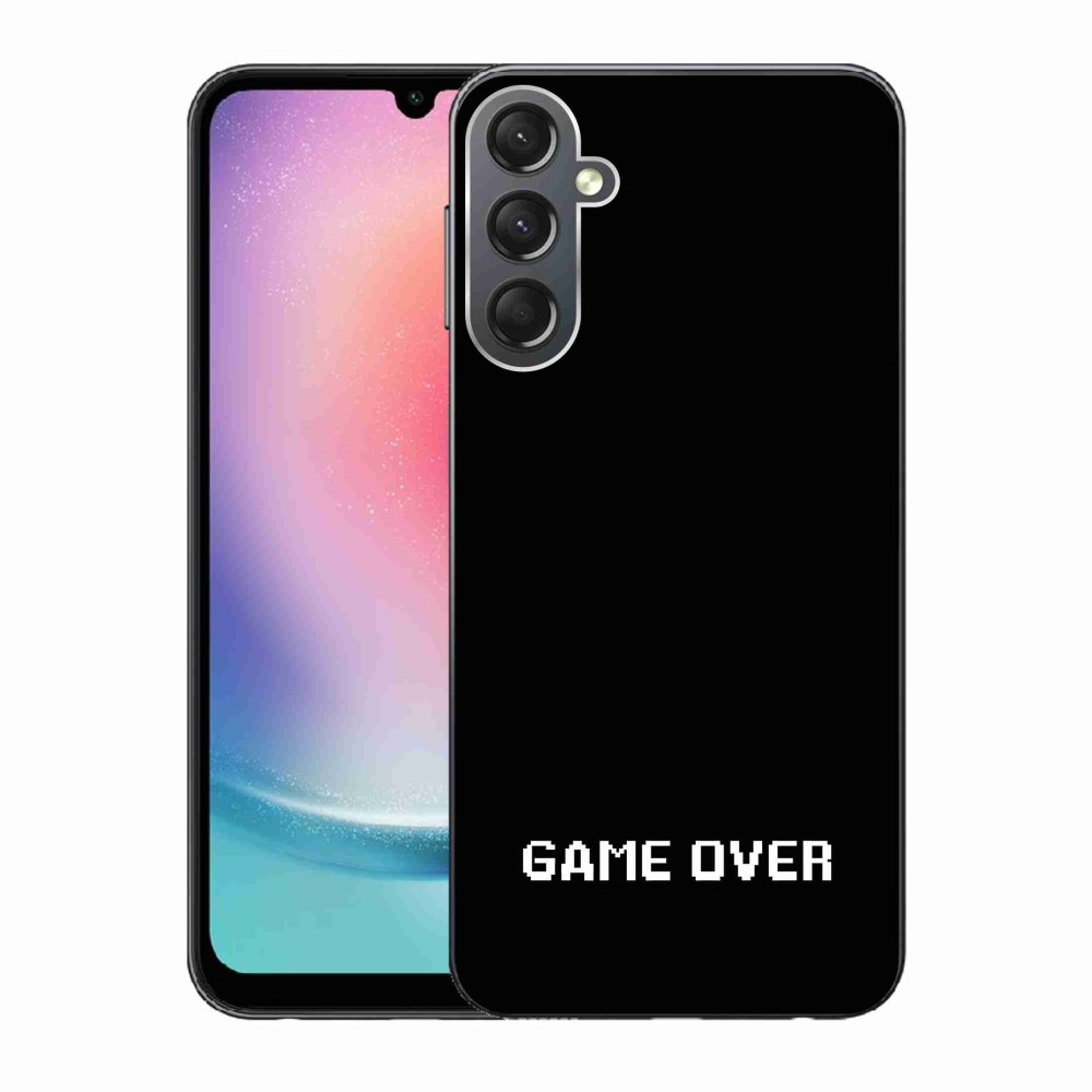 Gelový kryt mmCase na Samsung Galaxy A24 - game over černé pozadí