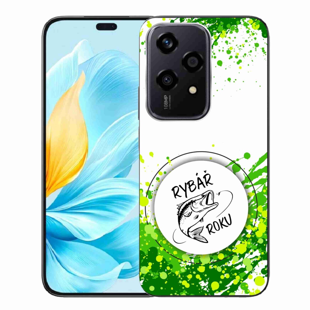 Gelový kryt mmCase na Honor 200 Lite 5G - rybář roku bílé pozadí