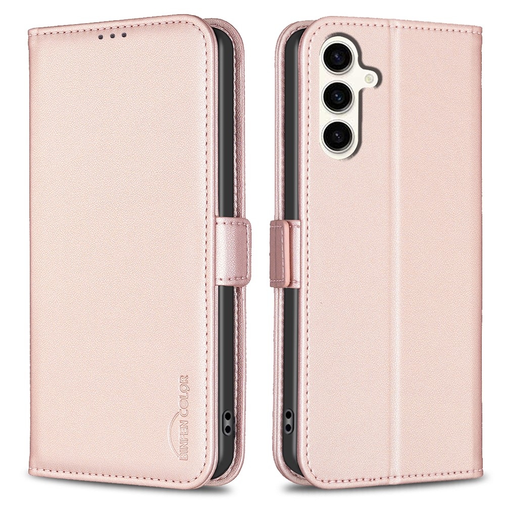BNF knížkové pouzdro na Samsung Galaxy S24 FE - růžovozlaté
