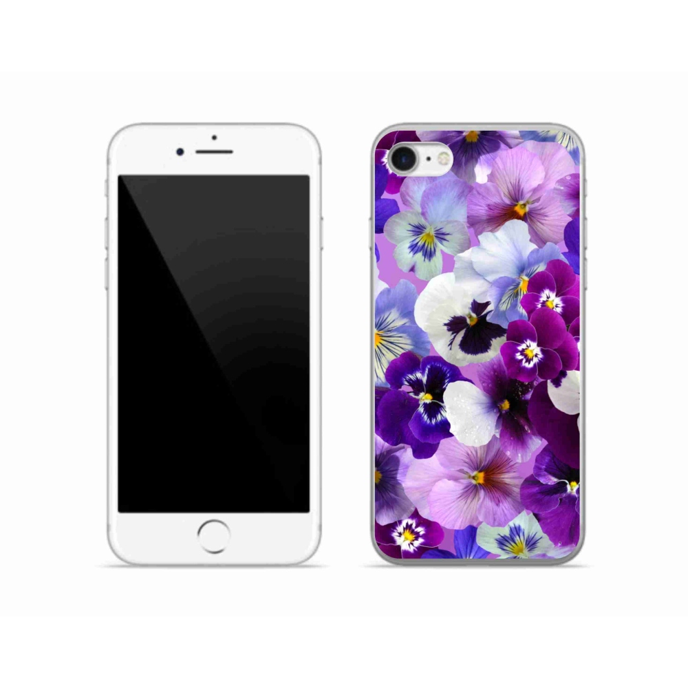 Gelový kryt mmCase na iPhone SE (2020) - květiny 9