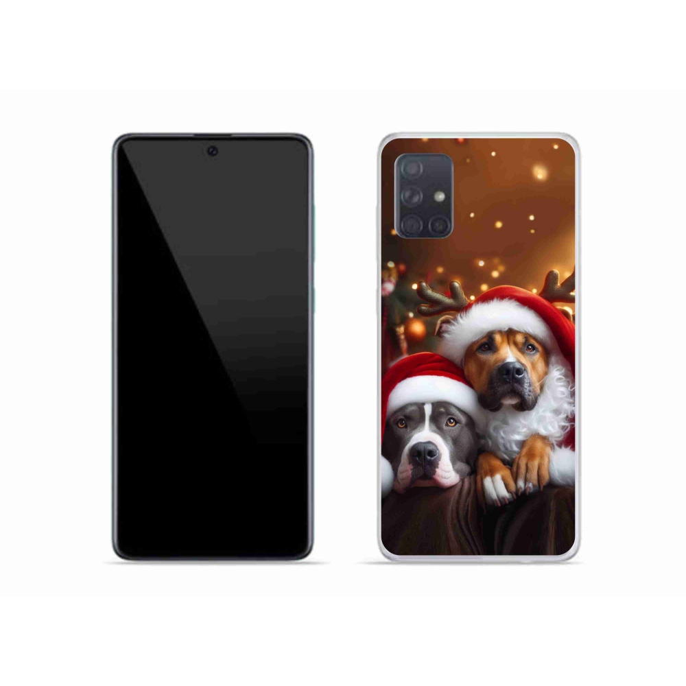 Gelový kryt mmCase na Samsung Galaxy A51 - vánoční psi
