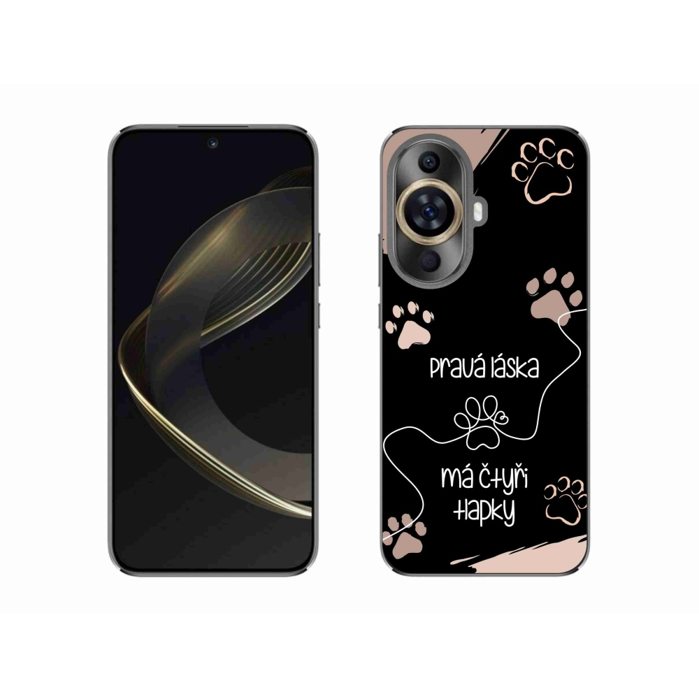 Gelový kryt mmCase na Huawei Nova 11 - psí motiv 1 černé pozadí