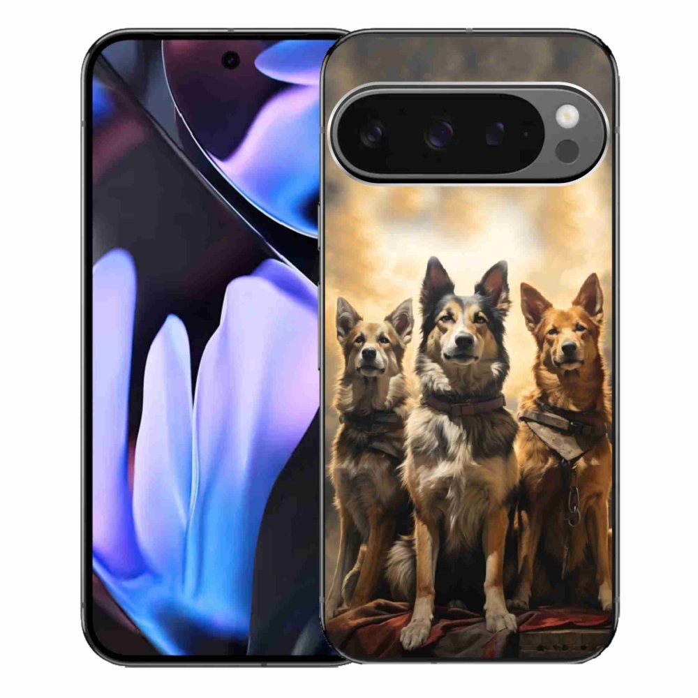 Gelový kryt mmCase na Google Pixel 9 Pro XL - tři psi