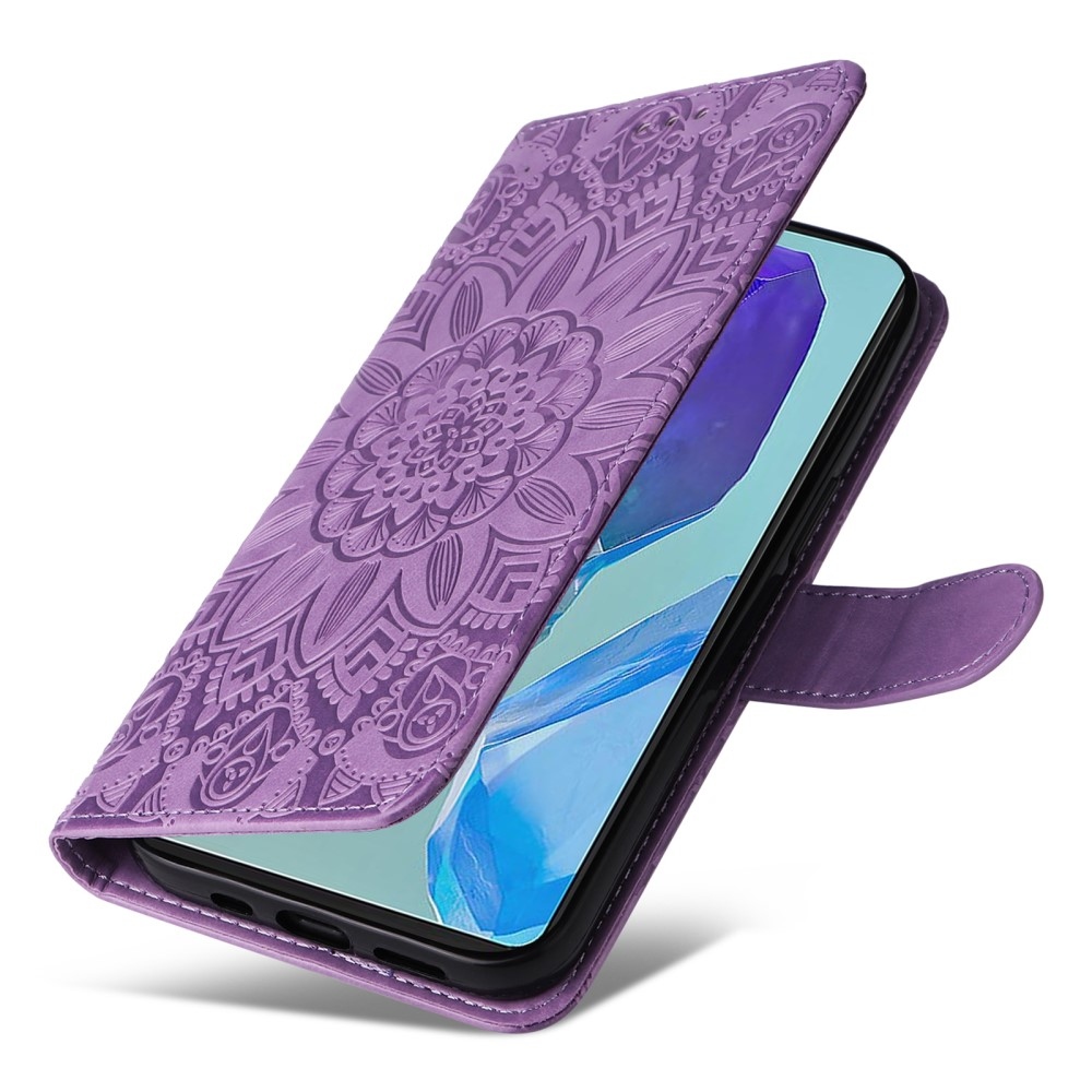 Sunflower knížkové pouzdro na Samsung Galaxy M55 5G - fialové