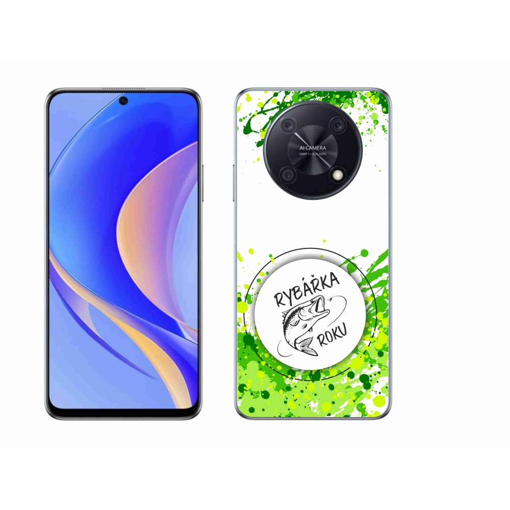 Gelový kryt mmCase na Huawei Nova Y90 - rybářka roku bílé pozadí