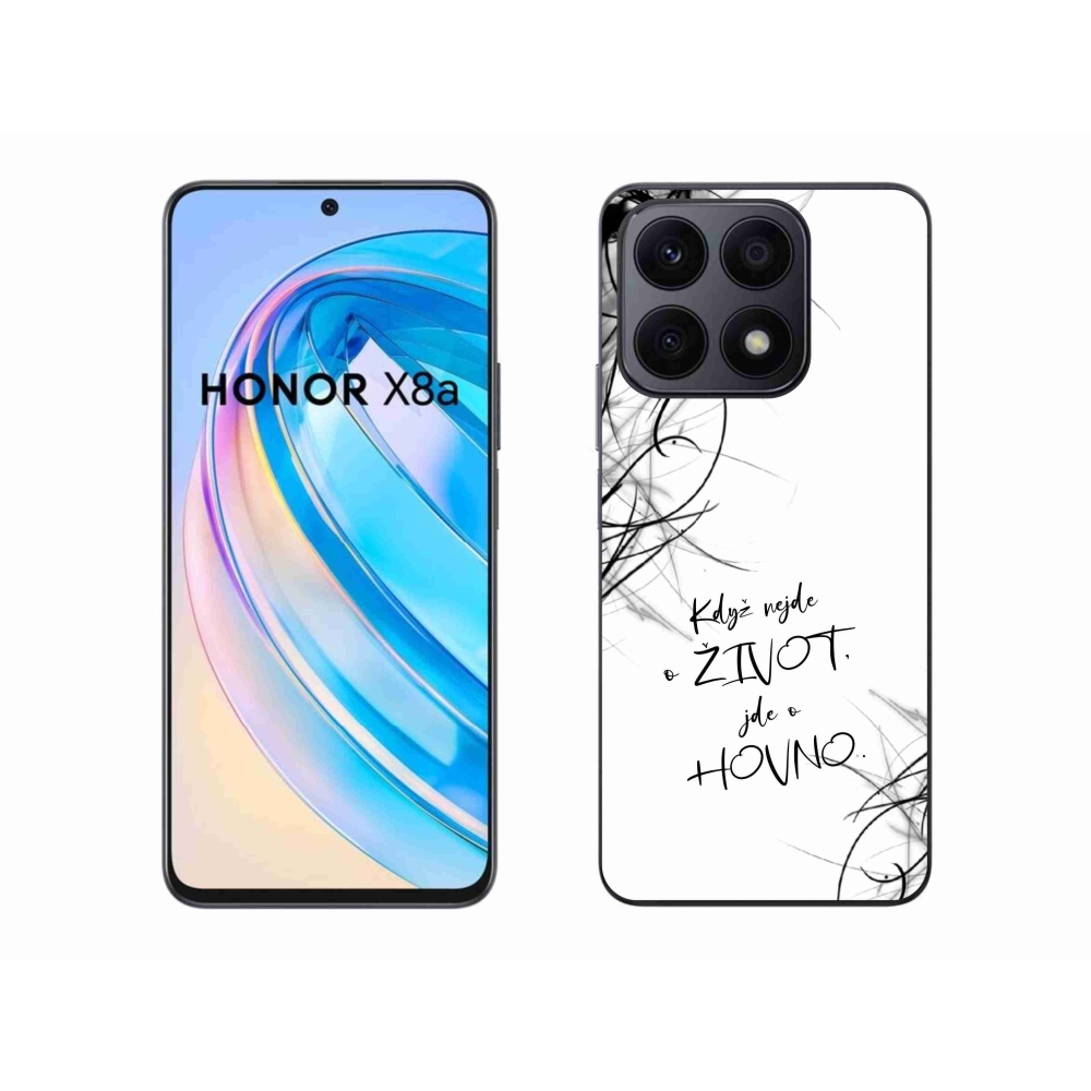 Gelový kryt mmCase na Honor X8a - vtipný text 16 bílé pozadí
