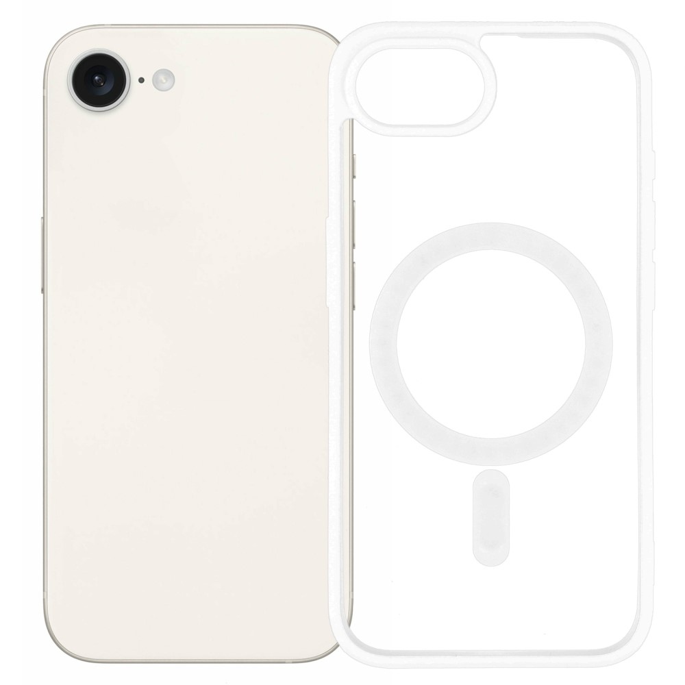Matte gelový obal s podporou MagSafe na iPhone 16e - bílý