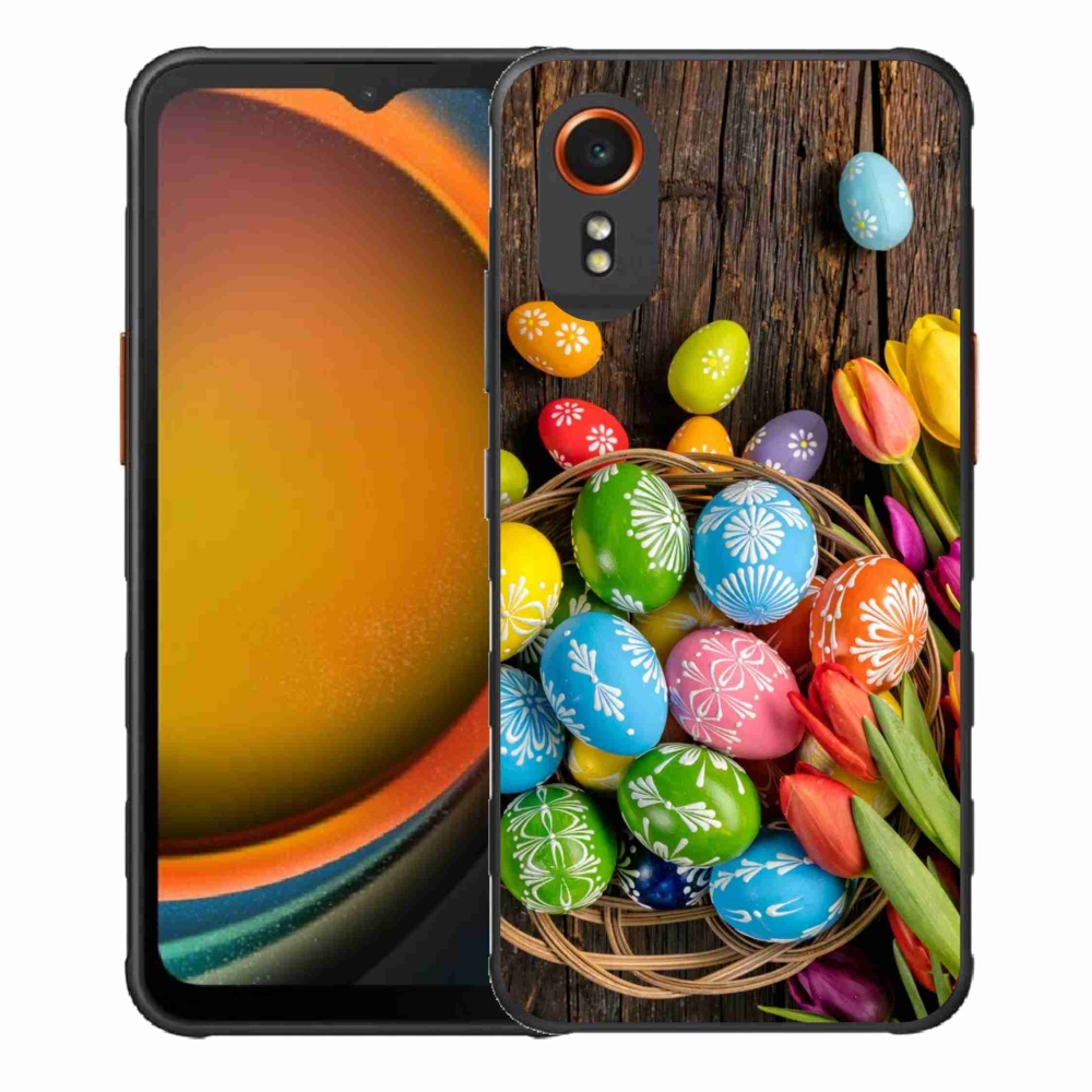 Gelový kryt mmCase na Samsung Galaxy Xcover 7 - velikonoční vajíčka