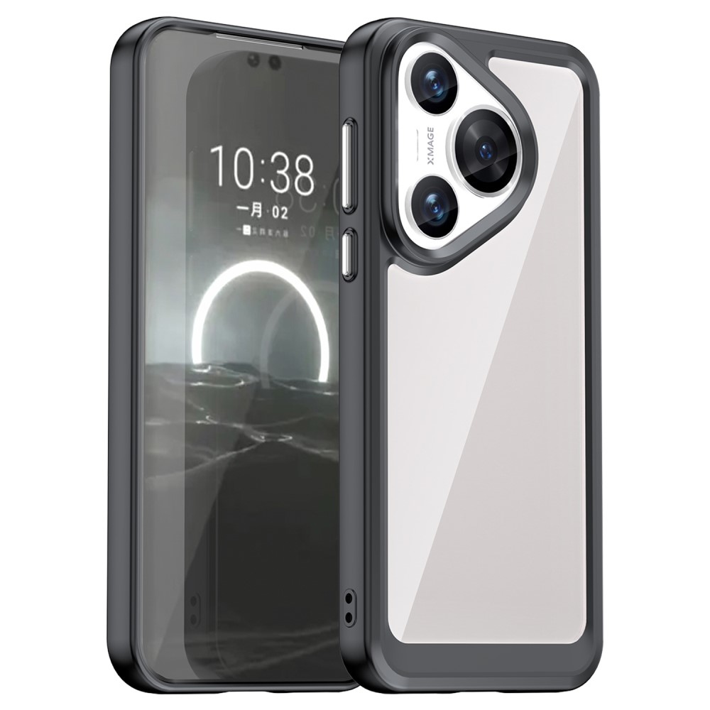 Gelový obal s pevnými zády na Huawei Pura 70 - černý
