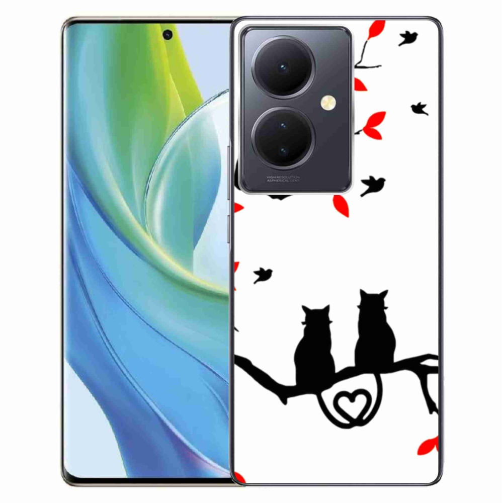 Gelový kryt mmCase na Vivo V29 Lite 5G - kočičí láska