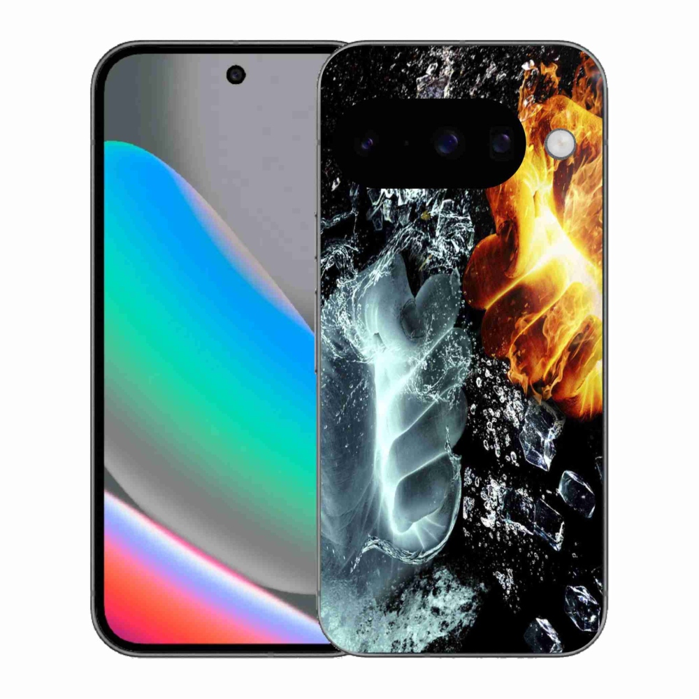 Gelový kryt mmCase na Google Pixel 10 - voda a oheň