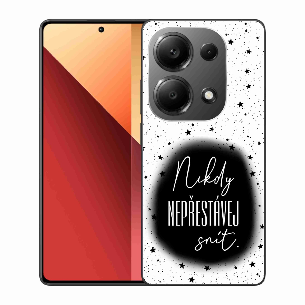 Gelový kryt mmCase na Xiaomi Redmi Note 13 Pro 4G/Poco M6 Pro  - citát 1 černobílé pozadí
