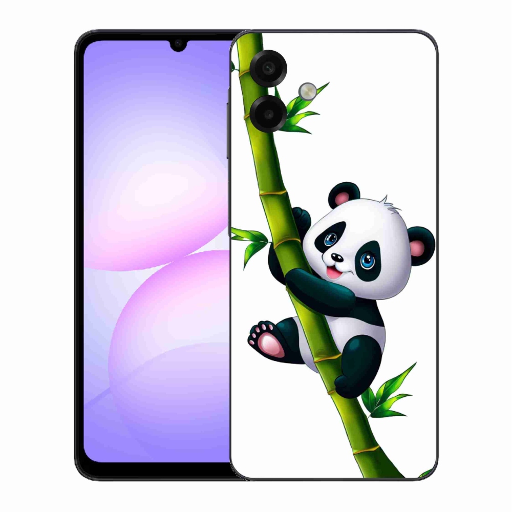 Gelový kryt mmCase na Samsung Galaxy A07 4G - panda na bambusu