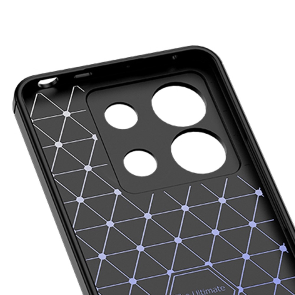 Litchi odolný gelový obal na Xiaomi Redmi Note 13 Pro 5G/Poco X6 5G - černý