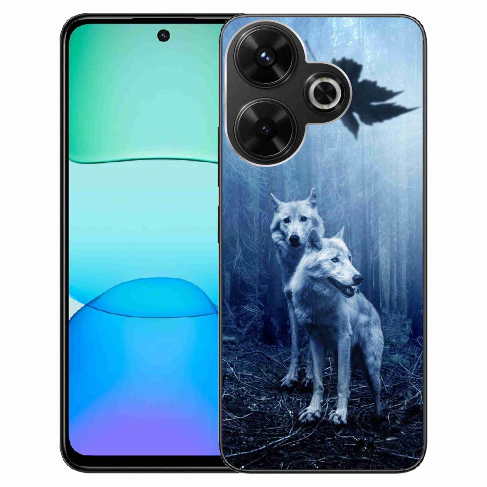 Gelový kryt mmCase na Xiaomi Redmi 13 4G/Poco M6 4G - vlci v lese